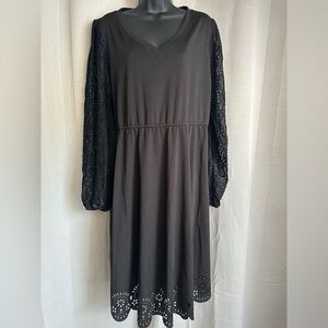 GRACE KARIN Woman’s V Neck Lace Sleeve‎ Cocktail Dress Cut Out Swing Skater XL